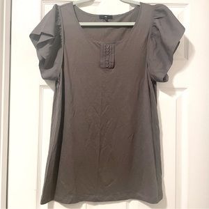 Gap Gray Flutter Sleeve Tee
